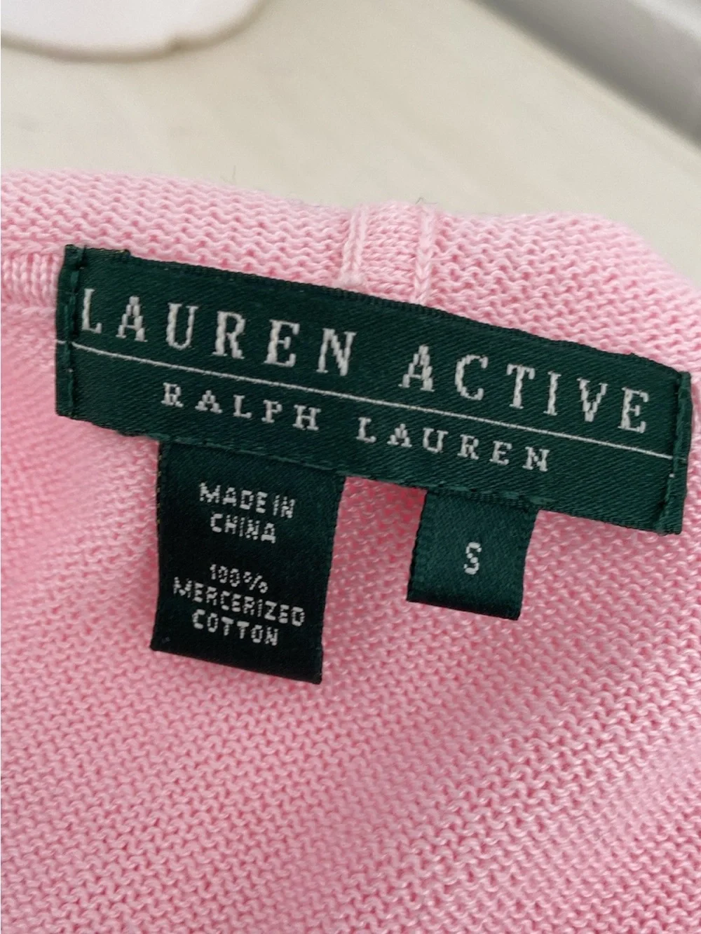 Women’s Size S Ralph Lauren Soft Pink Zip Hoodie - Picture 9 of 9